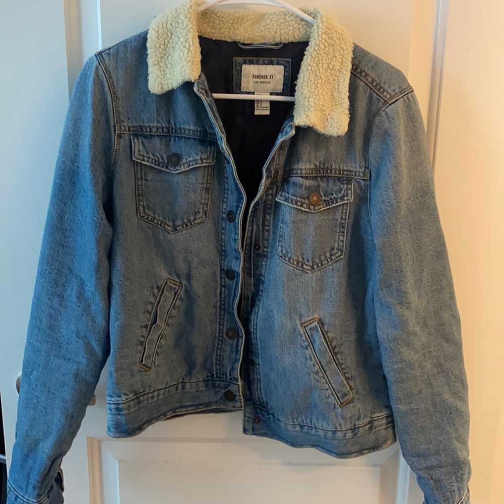 Forever 21 Sherpa Jean jacket